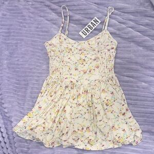 Urban Outfitters Cream Floral Romper